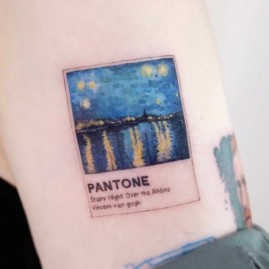 Vivid Pantone Tattoo Inspired by Van Gogh