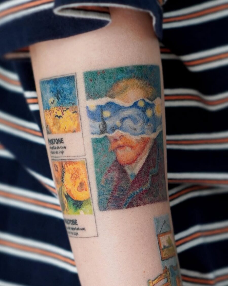 Vincent Van Gogh-Inspired Pantone Tattoo