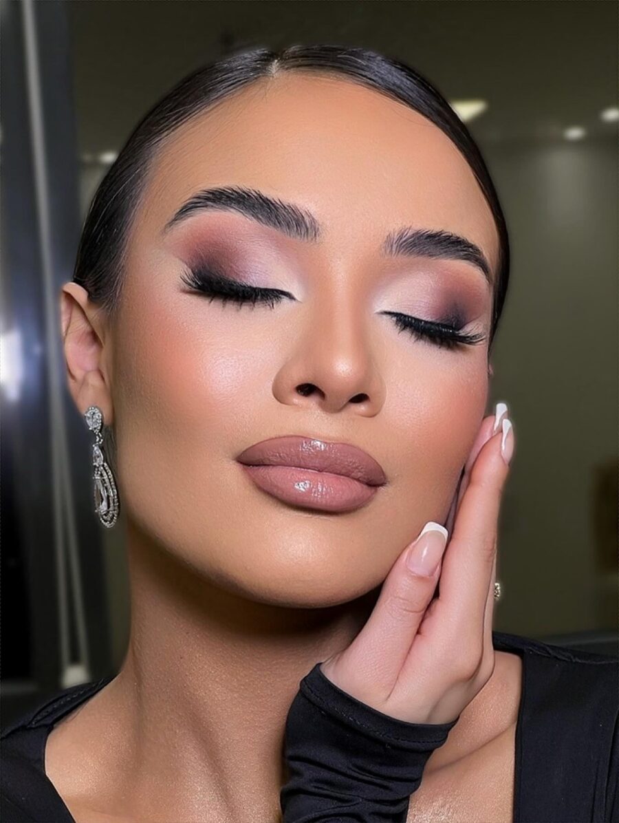 Glam Smoky Eyes with Subtle Glossy Lips