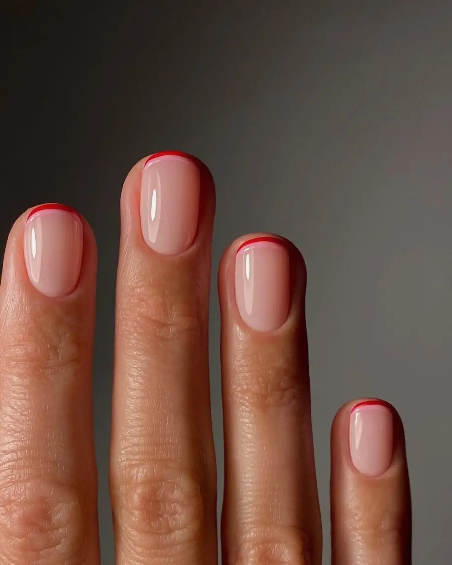 Chic pink French tip nail design for summer