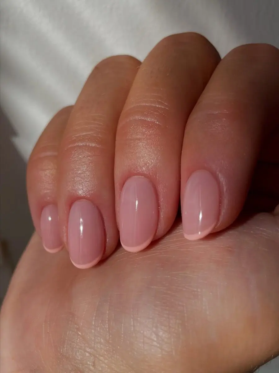 Elegant pink French tip nail design