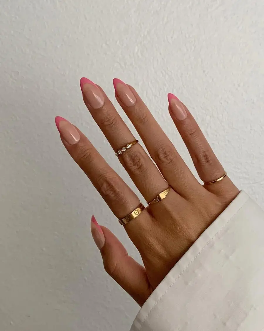 Stylish pink french tips with a chic vibe