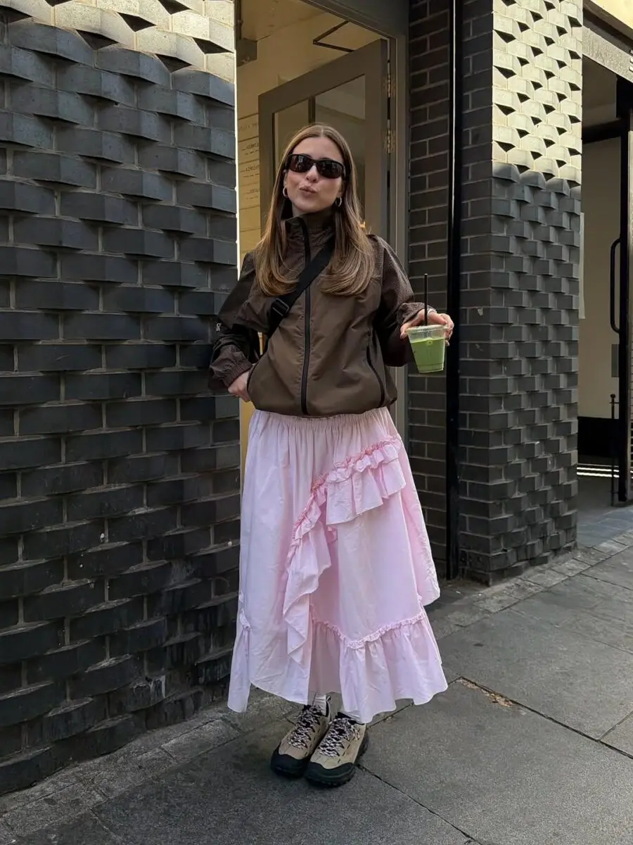Stylish Long Skirt with Modern Touch