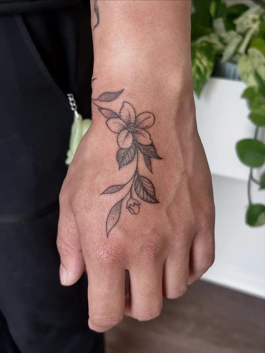 Elegant sampaguita tattoo on wrist for simplicity