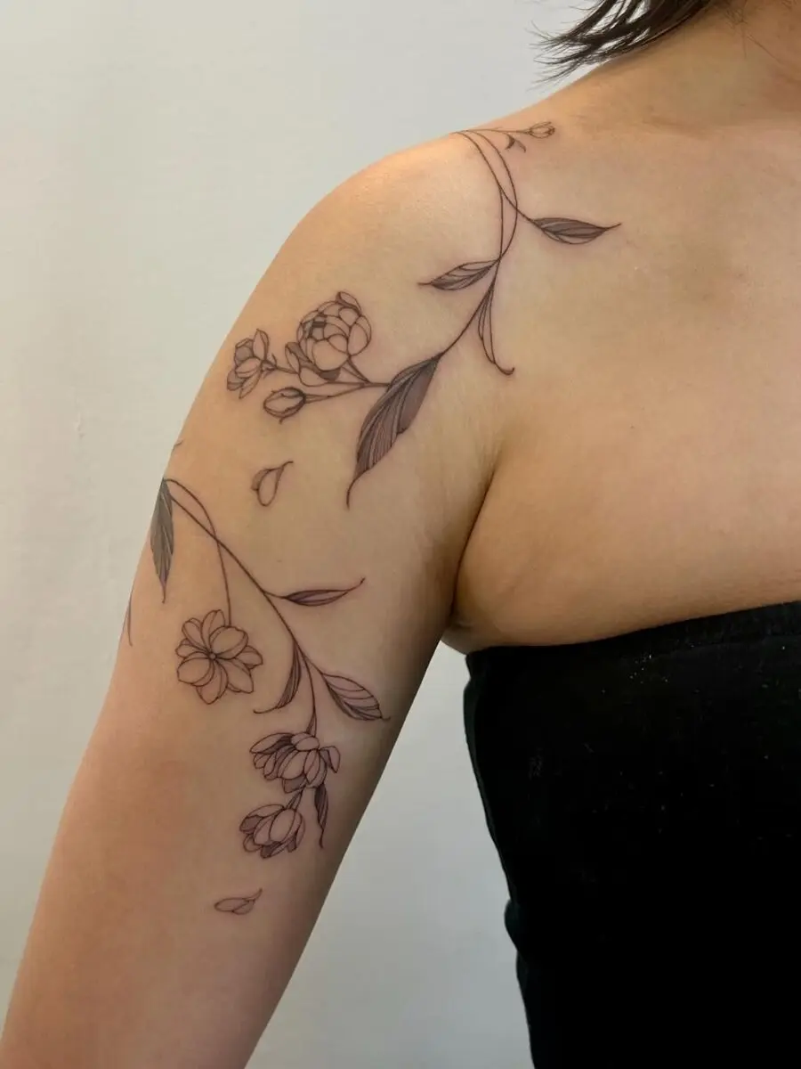 Delicate Sampaguita Flower Tattoo Design Detail