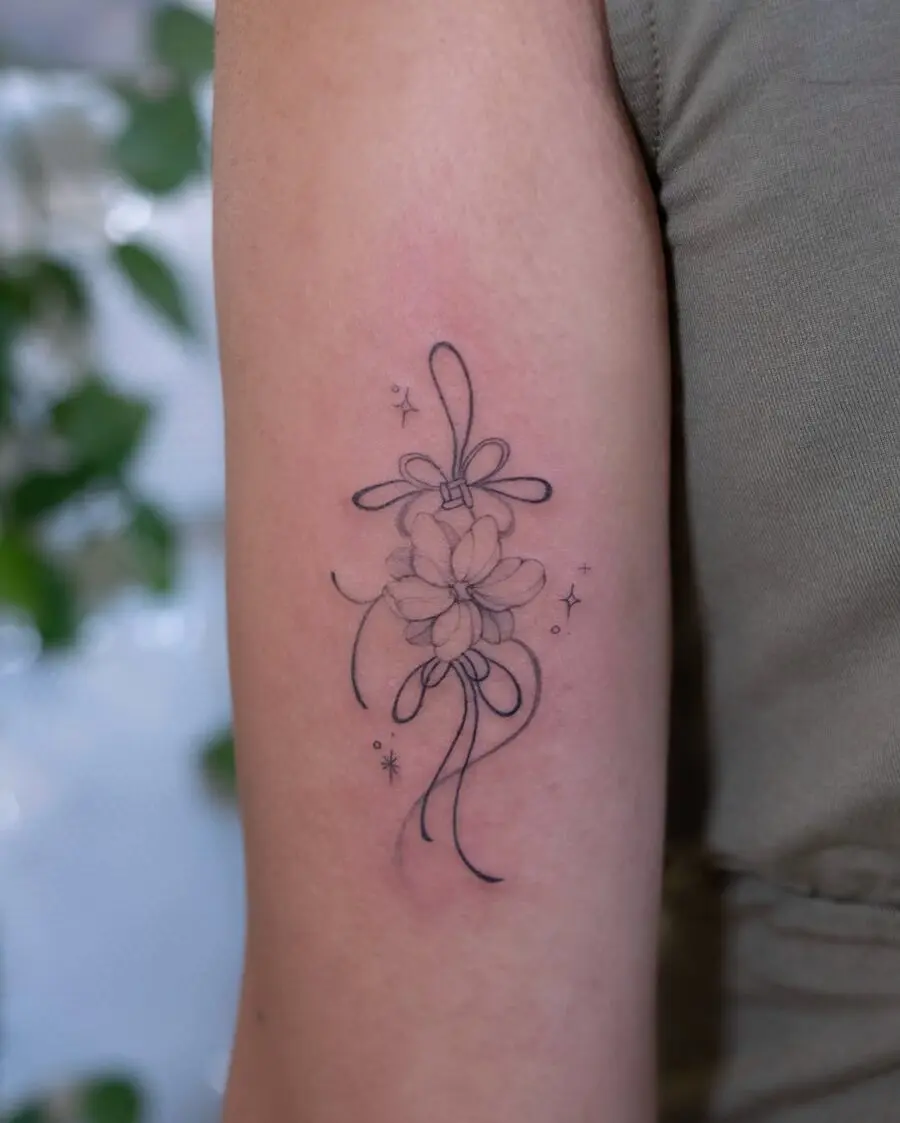 Elegant Sampaguita Flower Tattoo Design