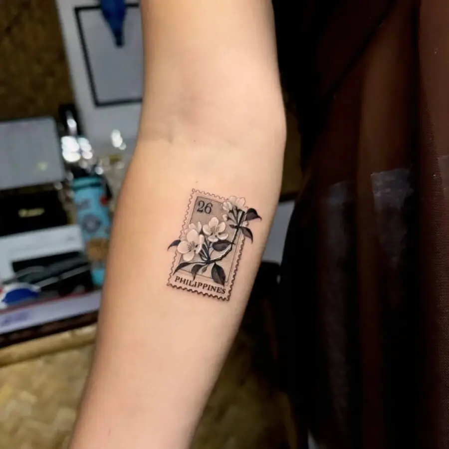 Stylish Sampaguita Stamp Tattoo Inspiration