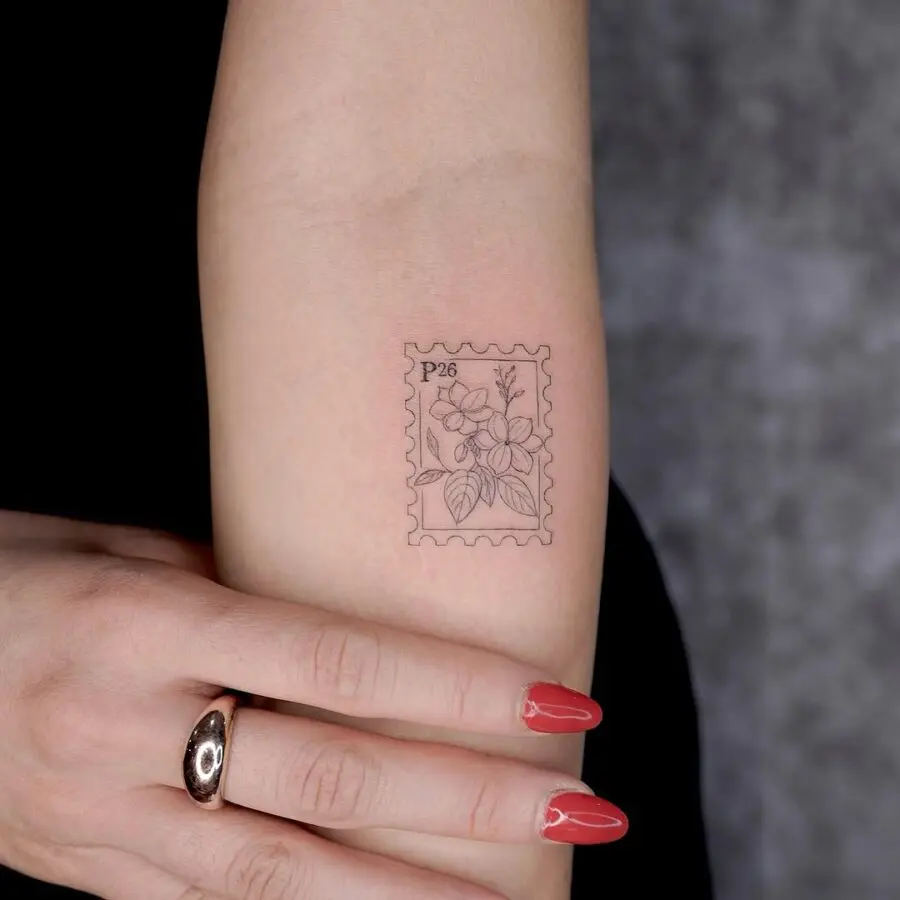 Elegant Sampaguita Stamp Tattoo Design