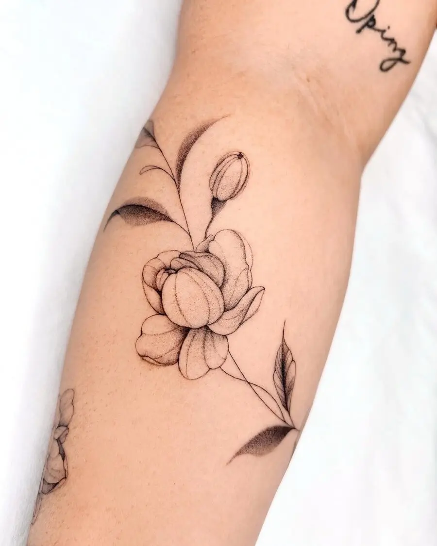 Elegant Sampaguita Tattoo Design on Skin
