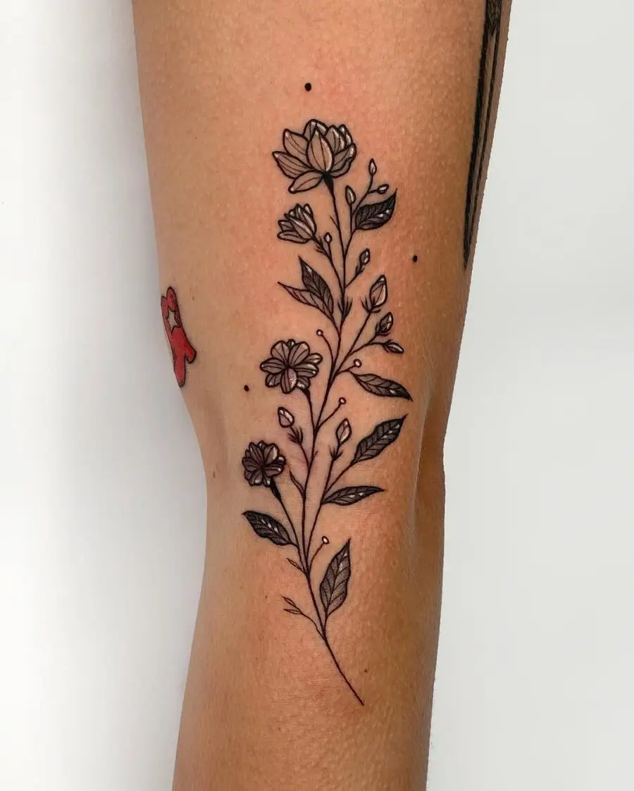 Elegant florals featuring sampaguita tattoo design