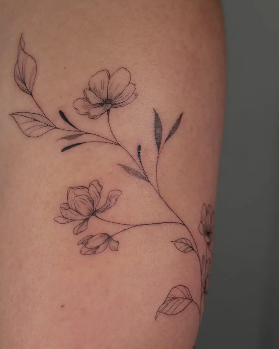 Elegant Sampaguita Tattoo with Delicate Floral Details
