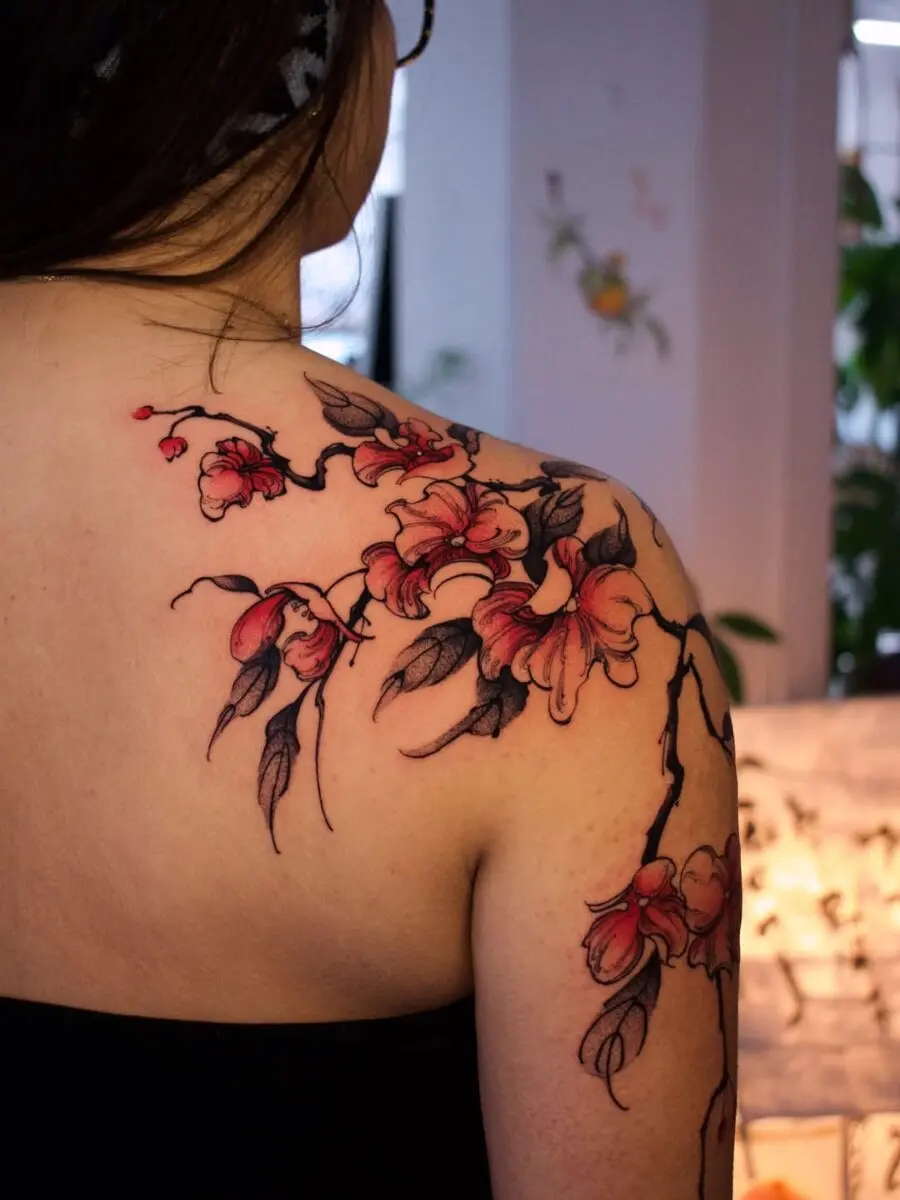 Captivating Sampaguita Tattoo on a Woman's Back