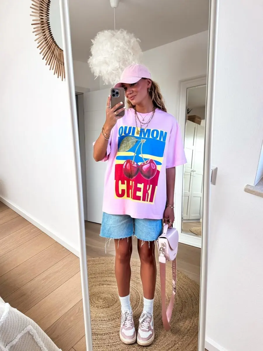 Casual Summer Vibes with Vintage Tee