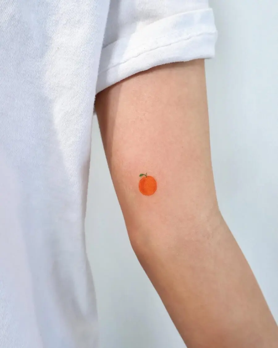 Charming Minimalist Orange Tattoo Design