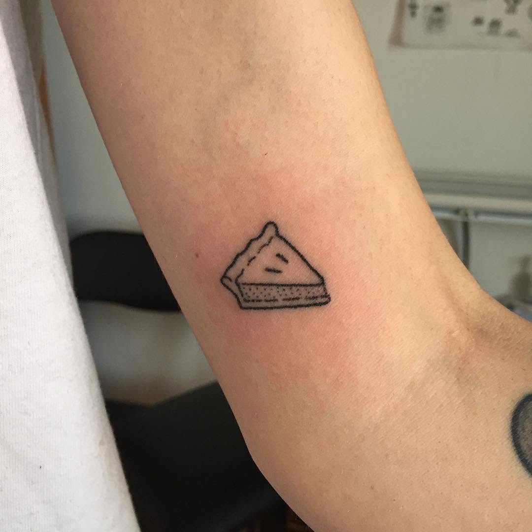 Charming Pie Tattoo for Dessert Lovers