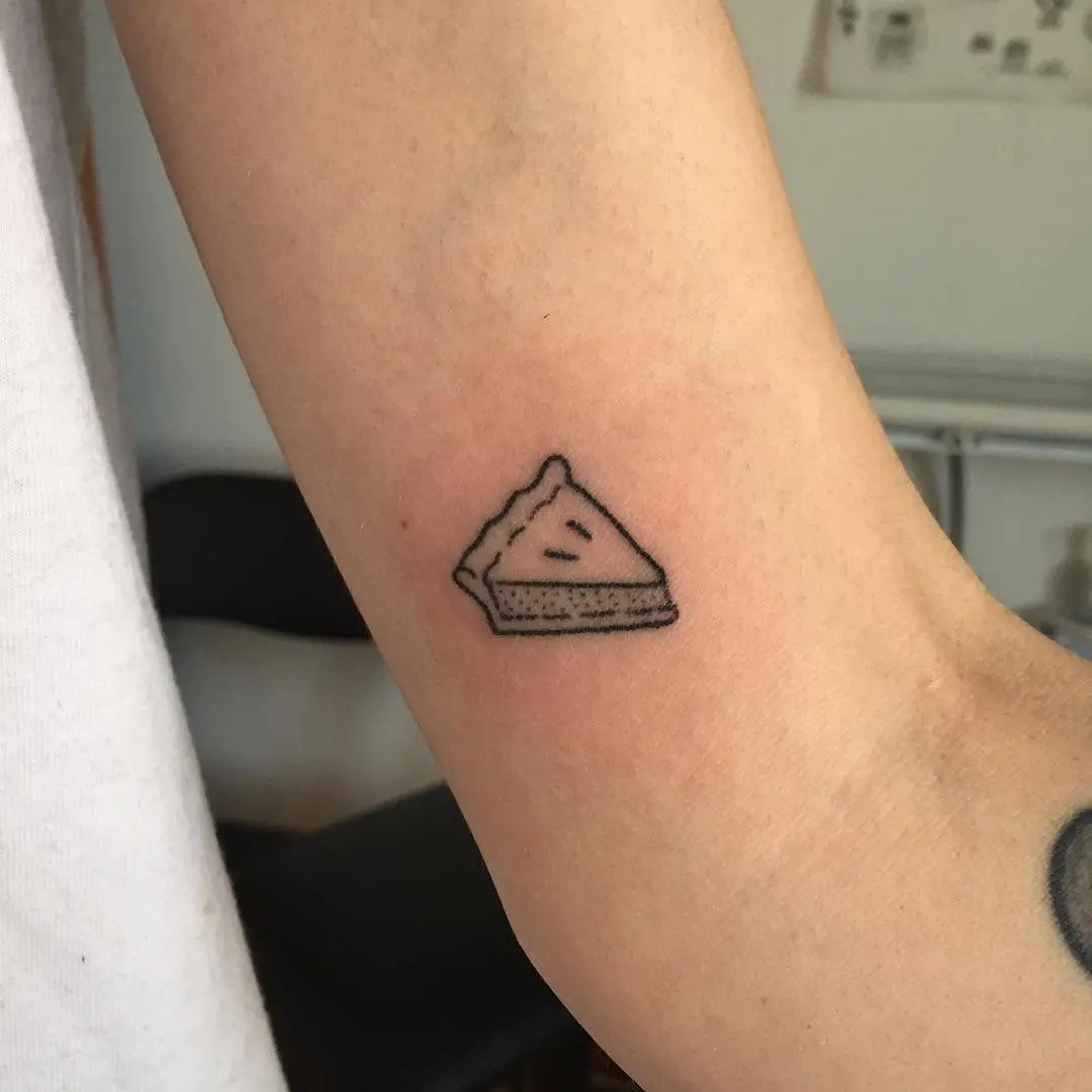 Charming Pie Tattoo for Dessert Lovers