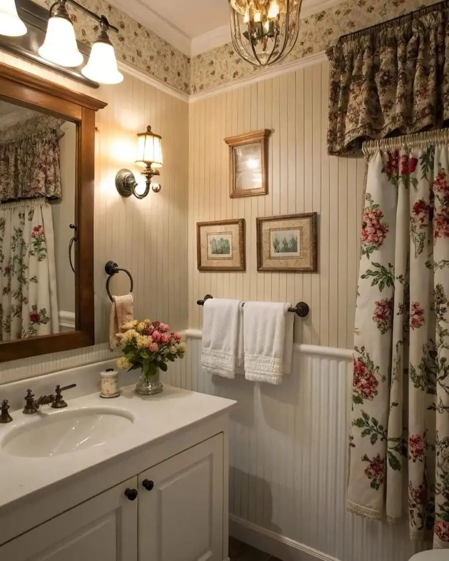 Charming vintage style with floral accents