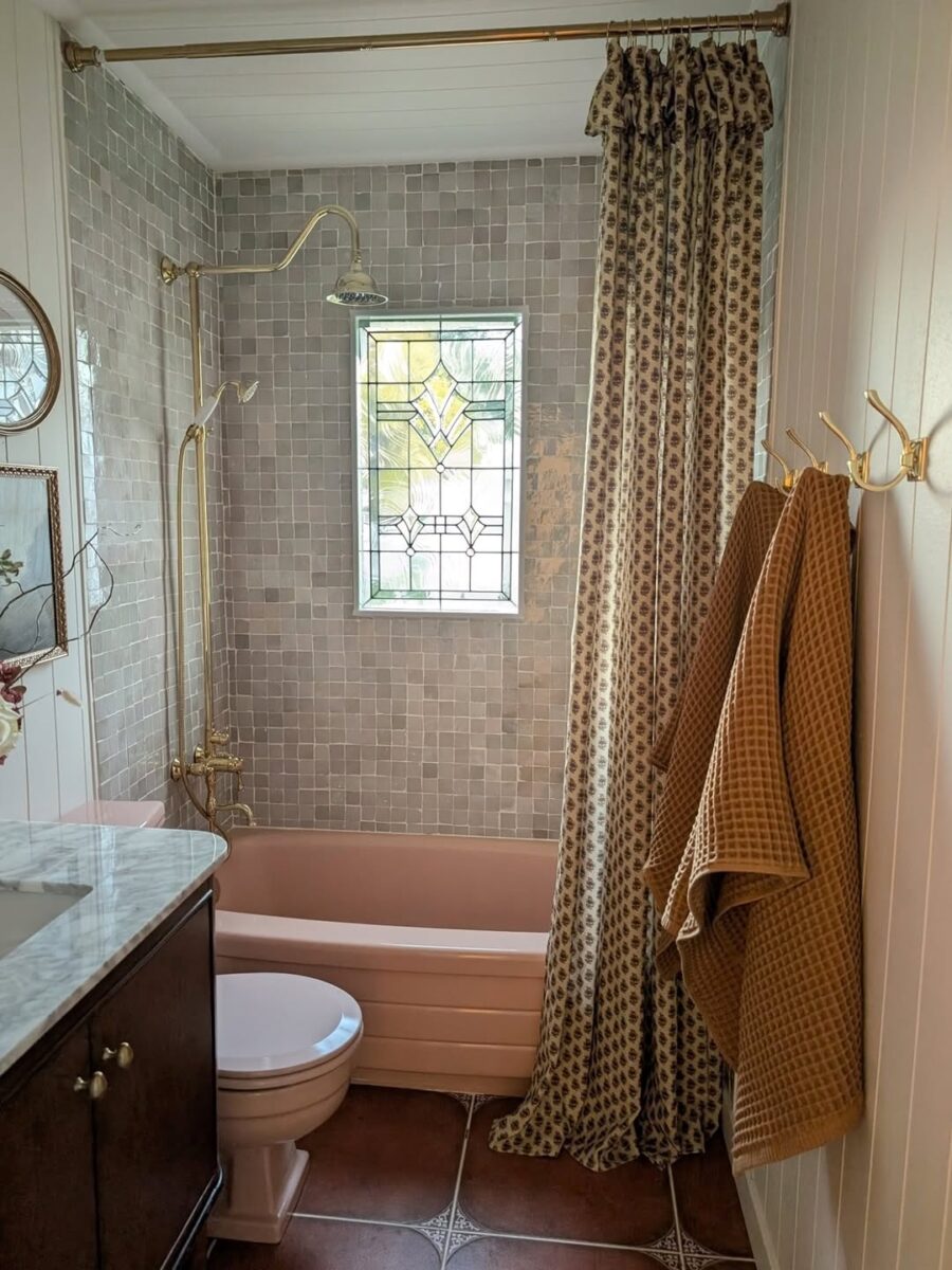Charming vintage bathroom with elegant details