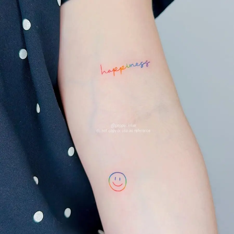 Bright and cheerful smiley face tattoo design
