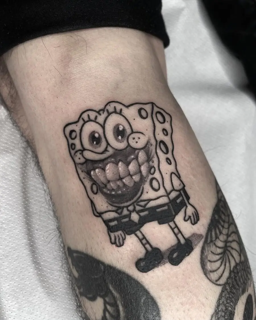 SpongeBob's Quirky Tattoo Bringing Joy