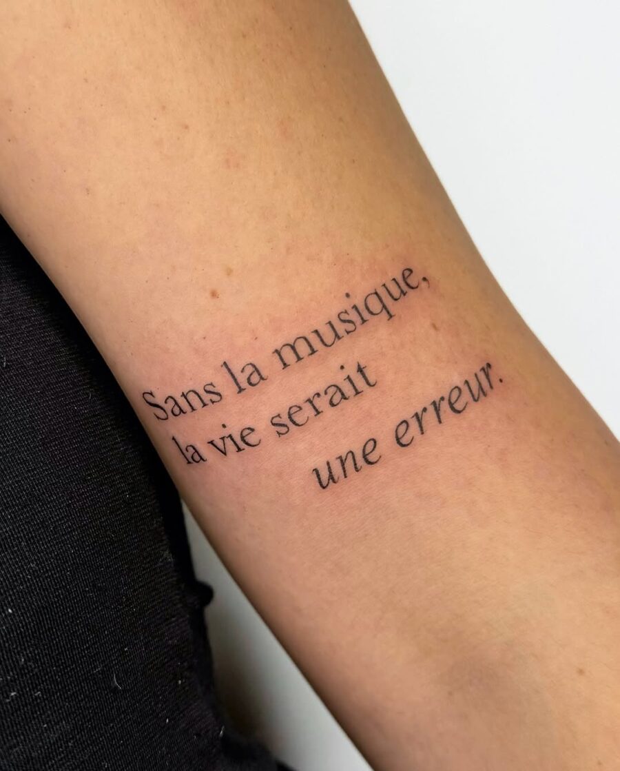 Elegant font for a meaningful quote tattoo