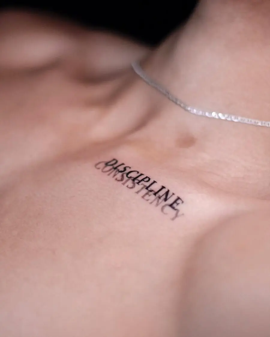 Stylish tattoo with a motivational touch