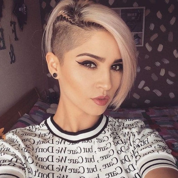 Chic undercut with stylish blonde bob