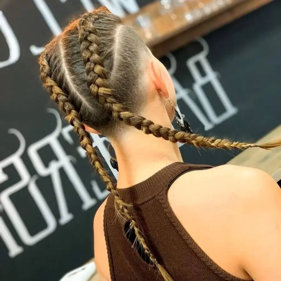 Chic braided undercut hairstyle for women