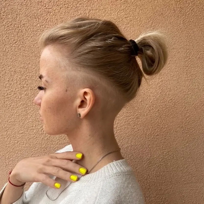 Stylish Undercut with Braided Top Section