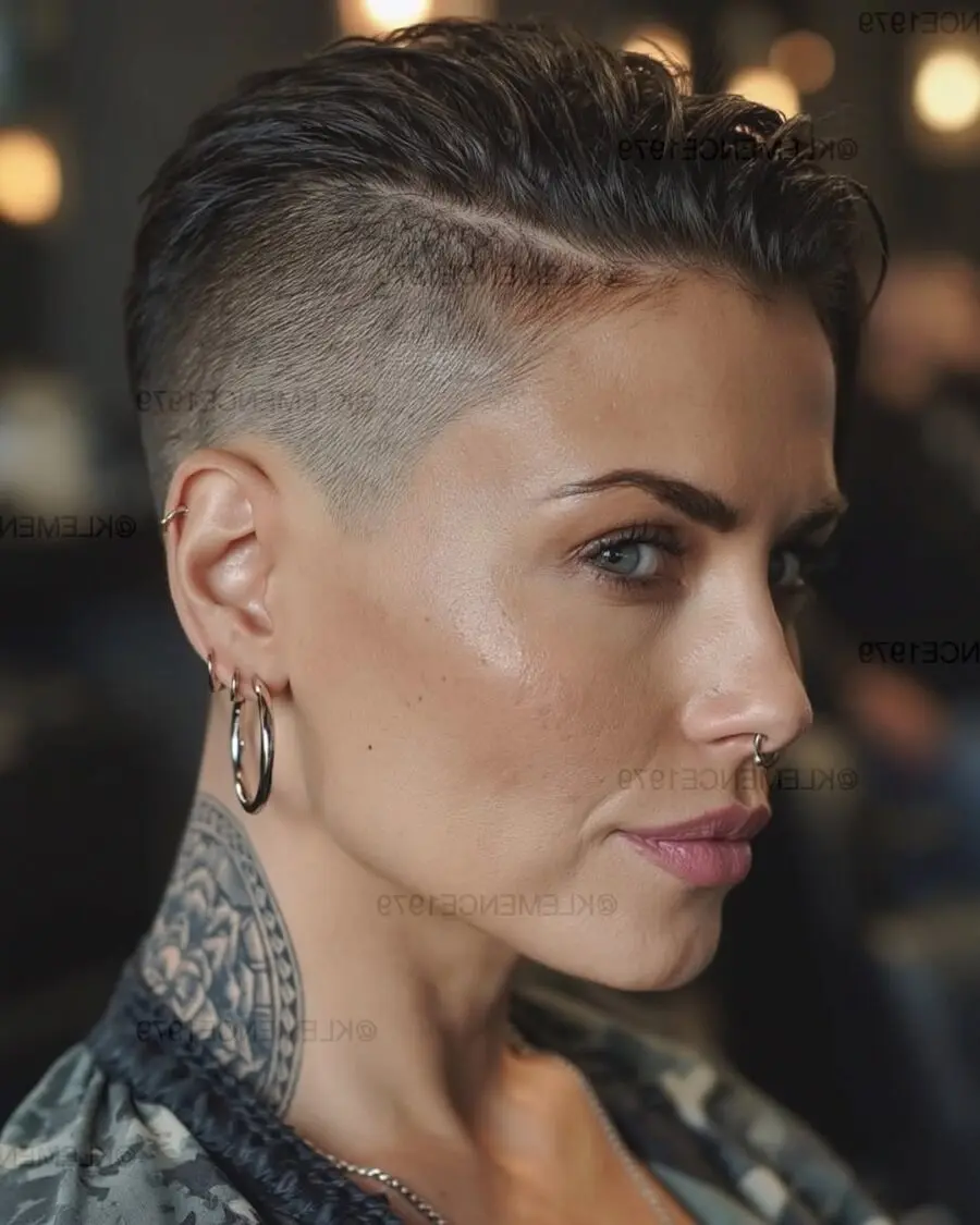 Chic and Bold Undercut for Confident Women