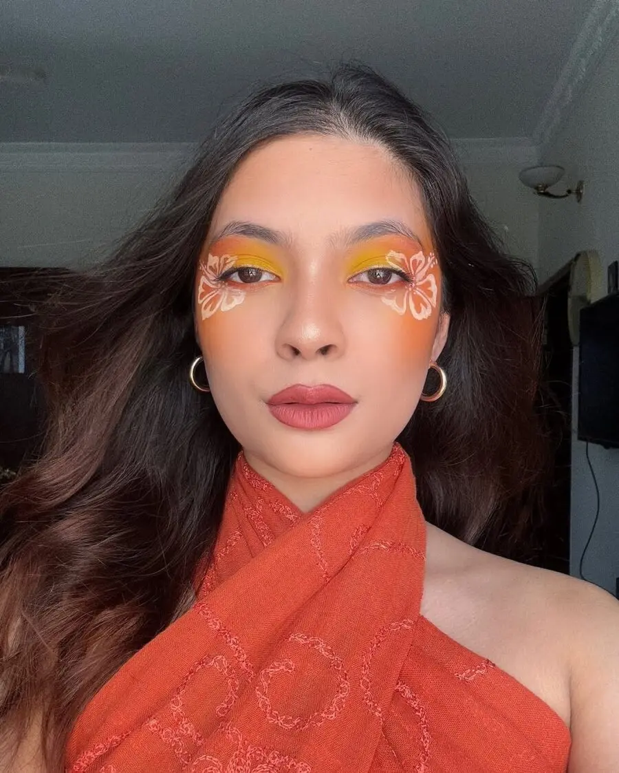 Bold butterfly print makeup for summer fun
