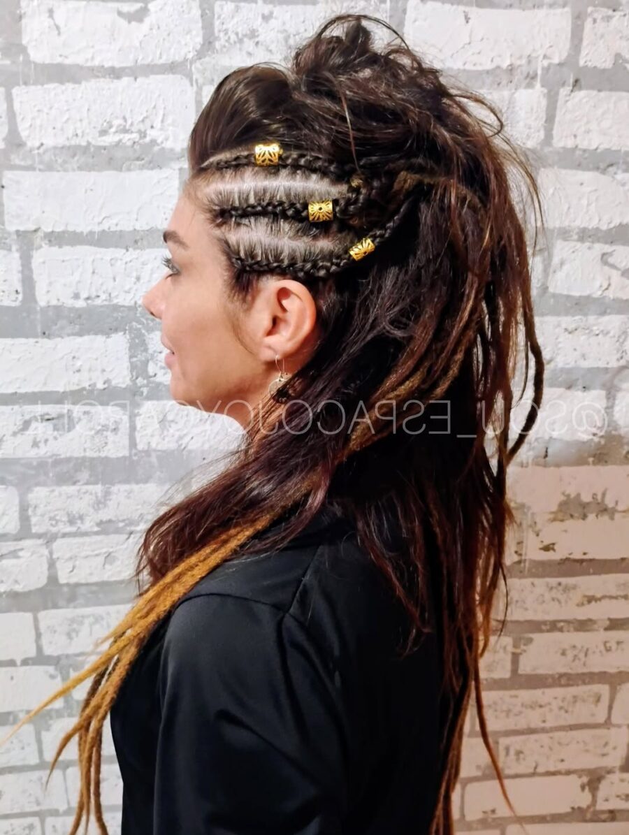 Intricate Braids with Daring Dreads
