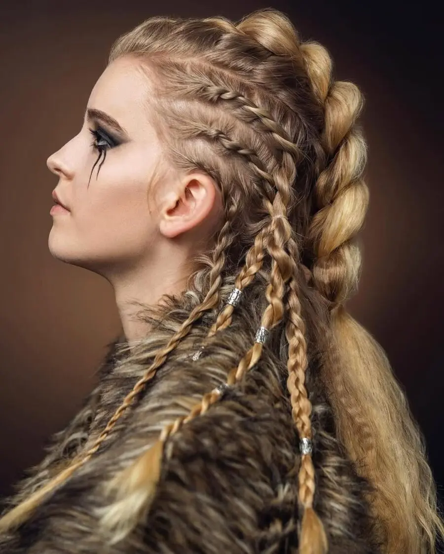 Striking Viking Braids for a Bold Look