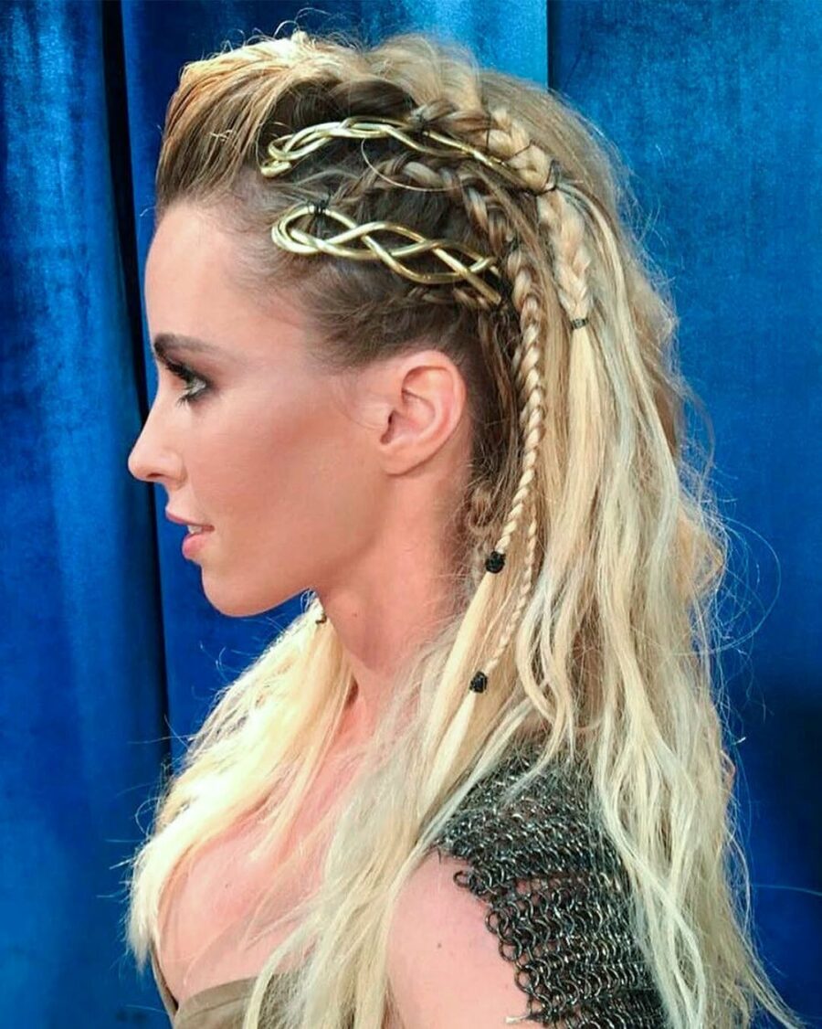 Stylish Viking-inspired braids for modern women