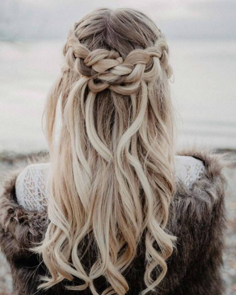 Elegant Half-Up Viking-Inspired Braids