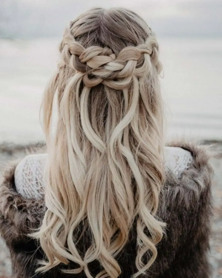 Elegant Half-Up Viking-Inspired Braids