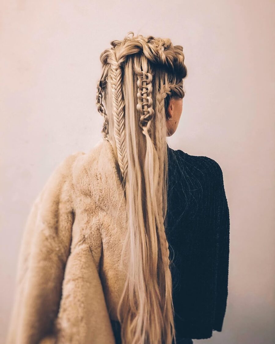 Intricate braids capture Viking elegance and strength