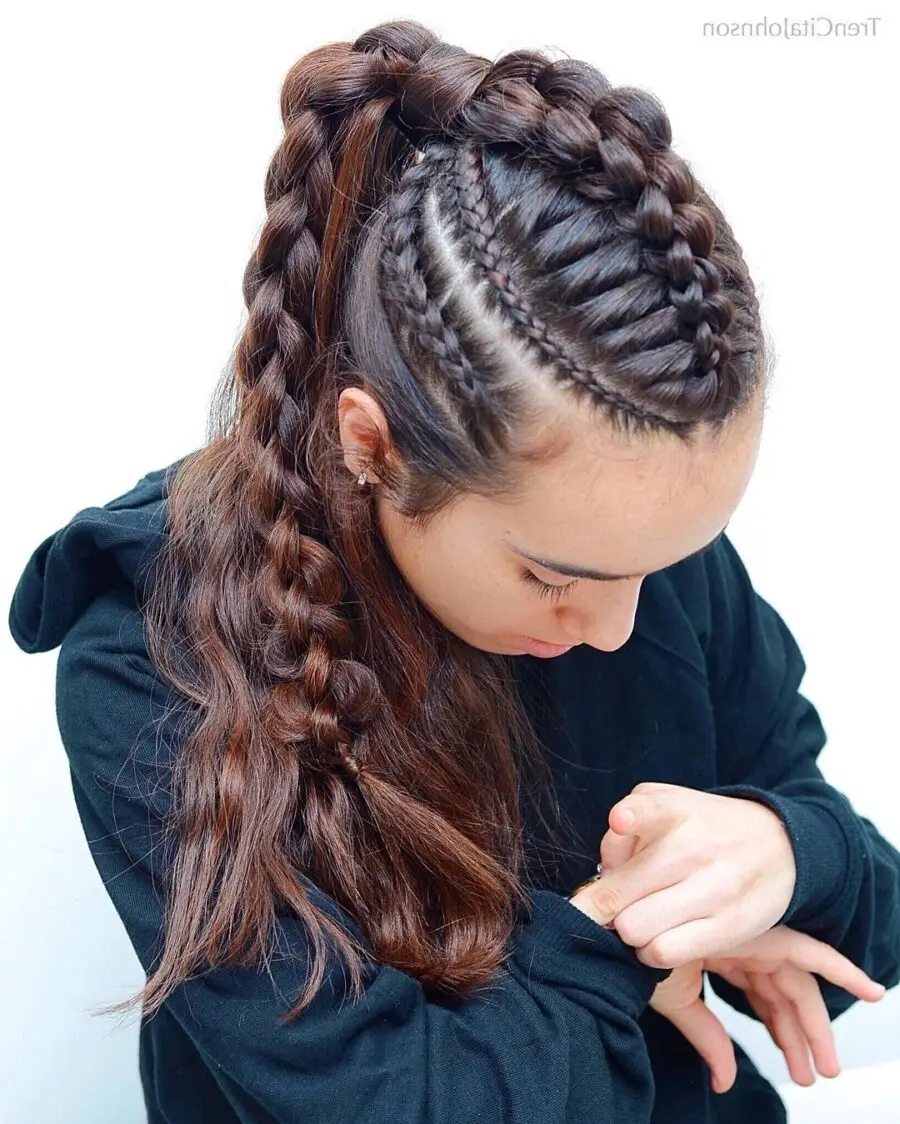 Stylish Viking-Inspired Braided Hairstyle