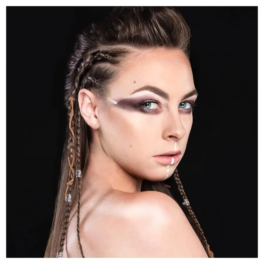 Fierce Viking-inspired braided hairstyle for warriors