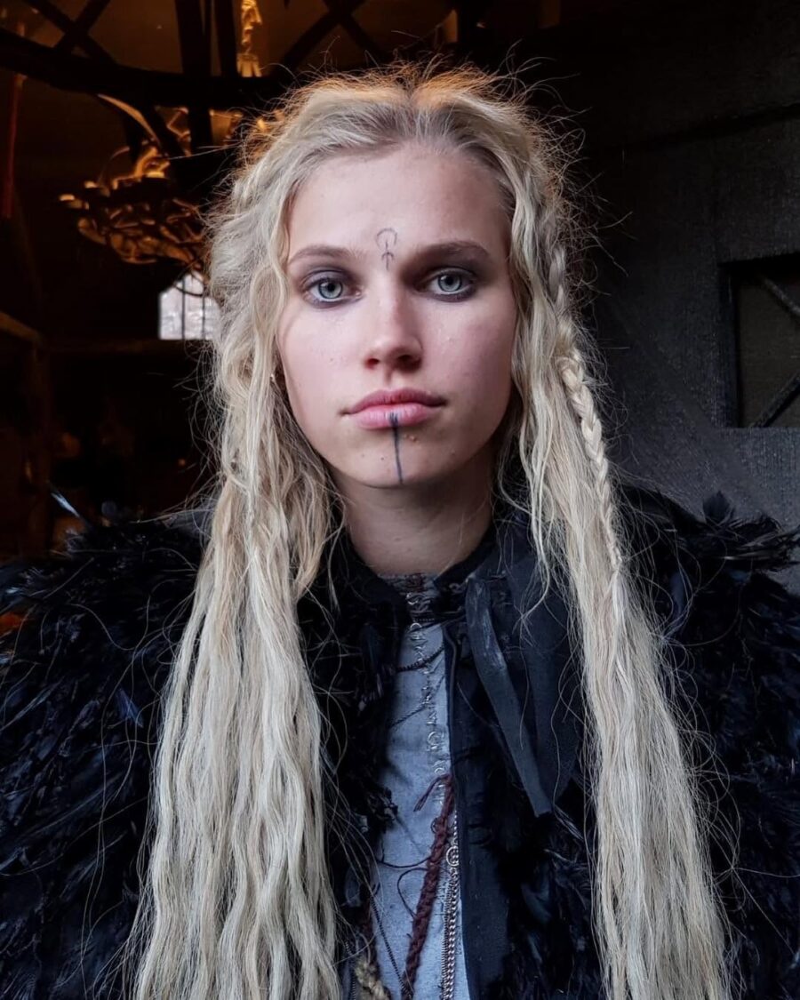 Unique Viking Style with Braids and Waves