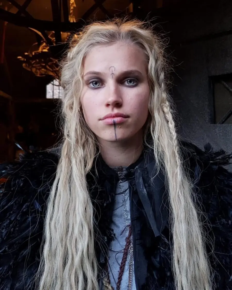 Unique Viking Style with Braids and Waves