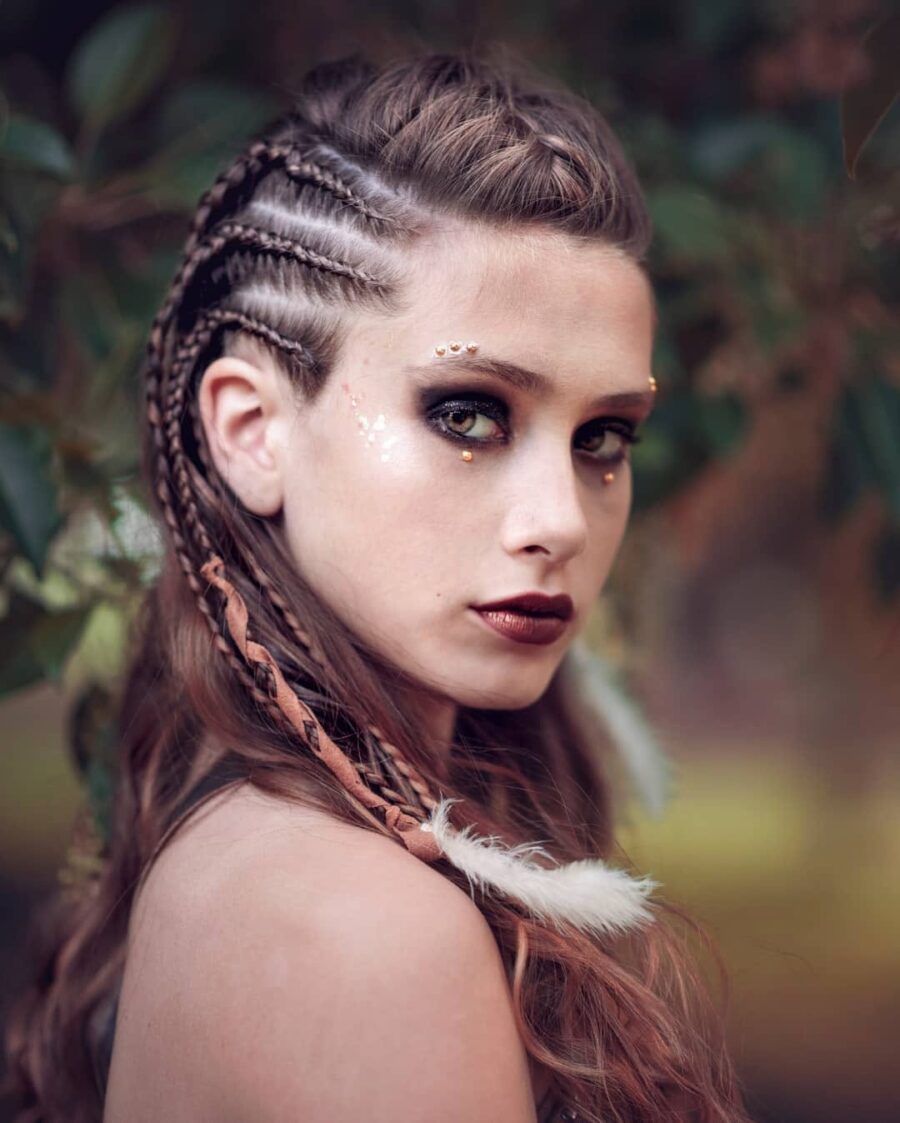 Intricate Braids Reflecting Viking Style