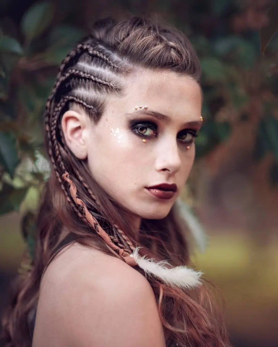 Intricate Braids Reflecting Viking Style