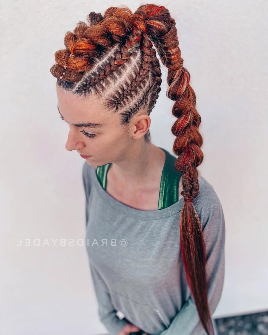 Intricate Braids in Viking Hairstyling