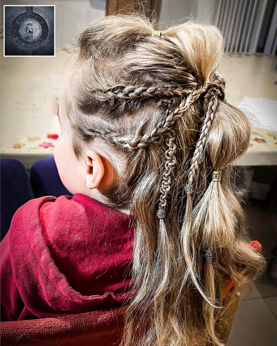 Intricate Braided Viking Hairstyles for Kids
