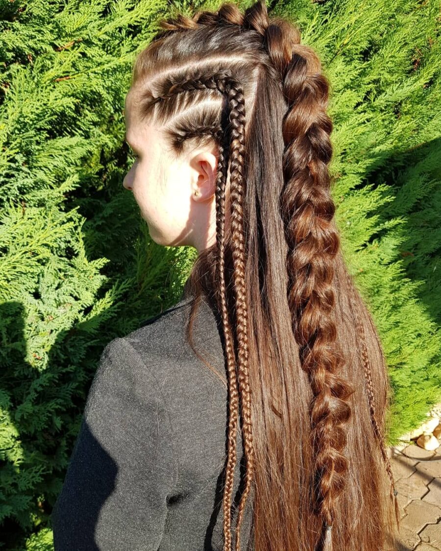 Intricate Viking braids for a unique style
