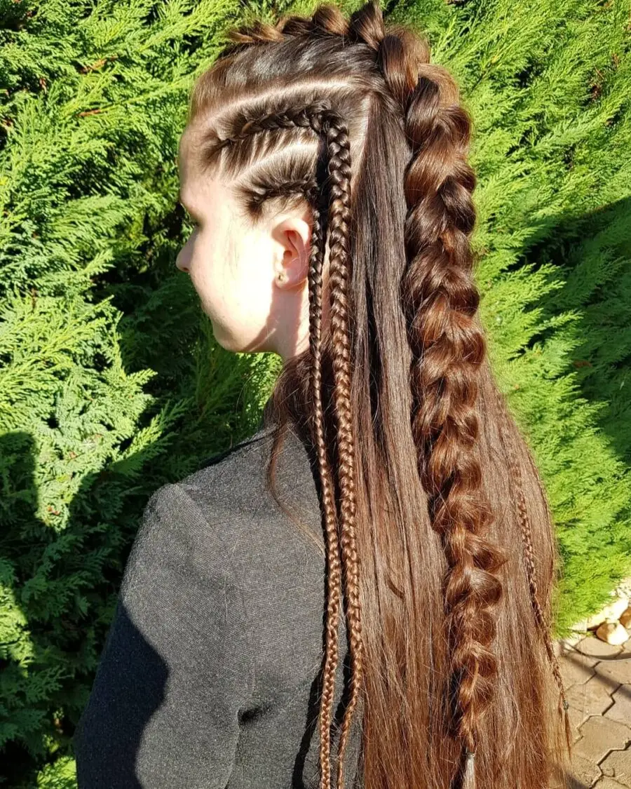Intricate Viking braids for a unique style