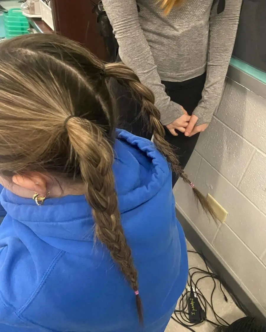 Charming pigtails for volleyball players