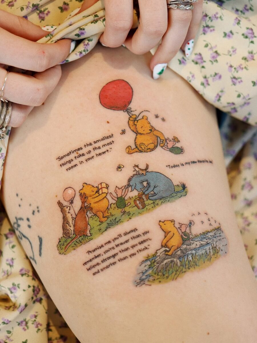 Whimsical Winnie the Pooh Tattoo Inspiration
