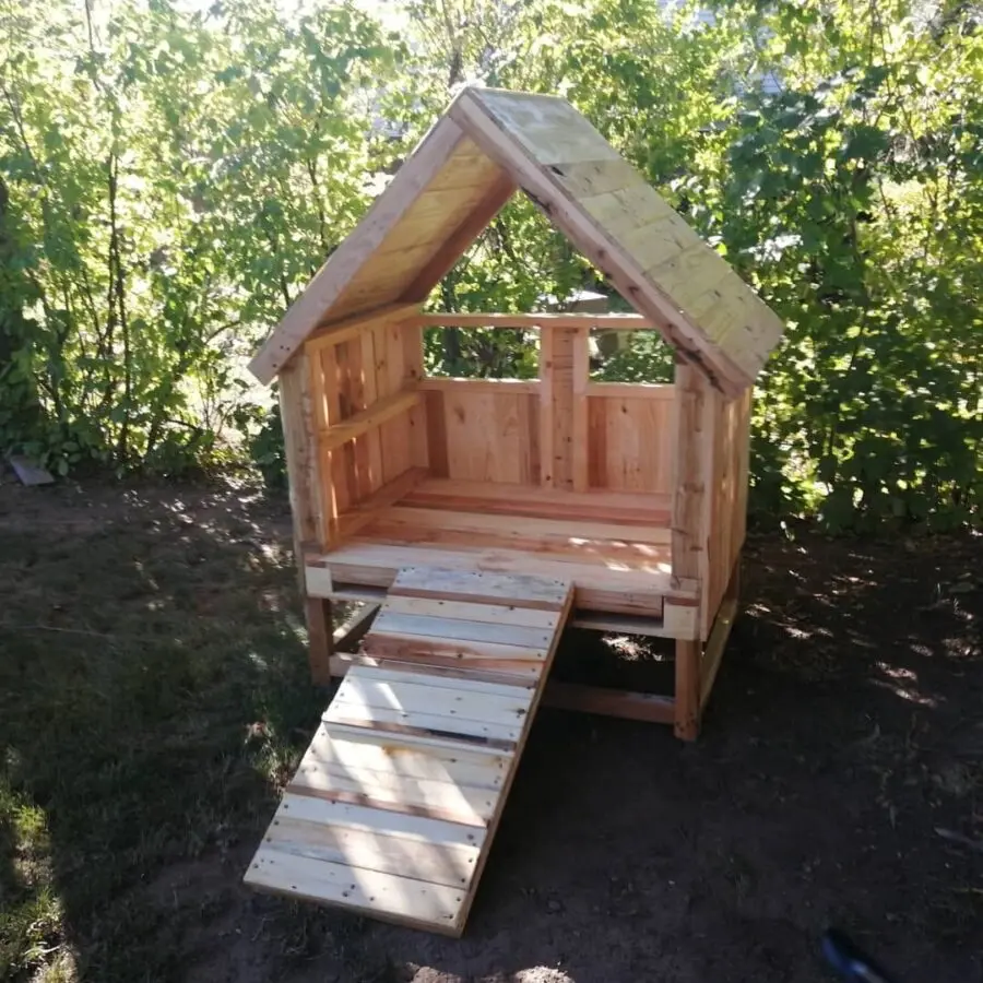 Charming wooden playhouse for outdoor fun